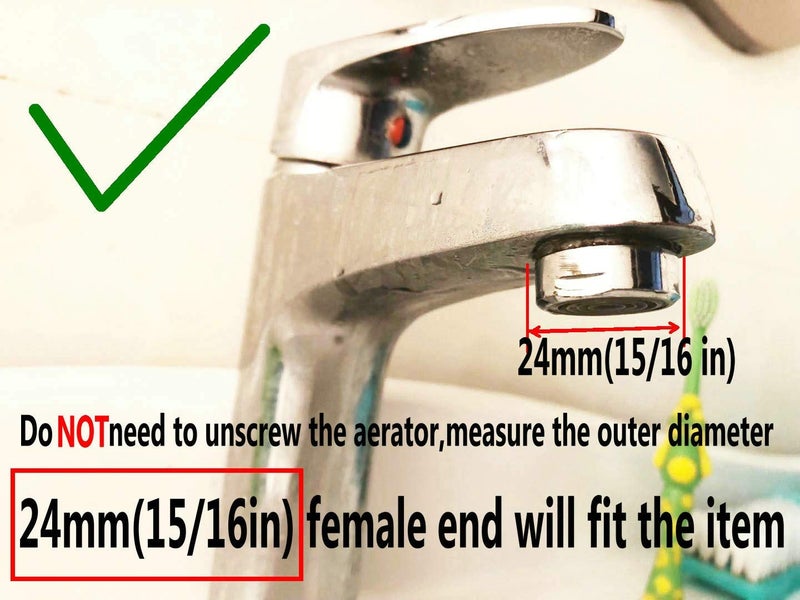 MissMin sink faucet diverter valve/adapter to bidet shower hose with aerator for bathroom/kitchen faucet - Image 4